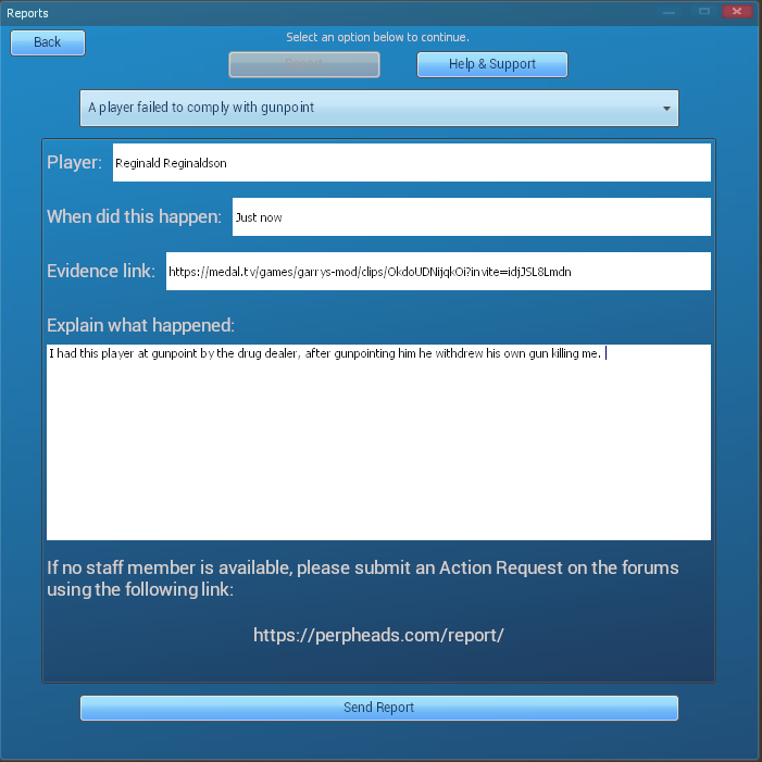 F6 Report Creation
