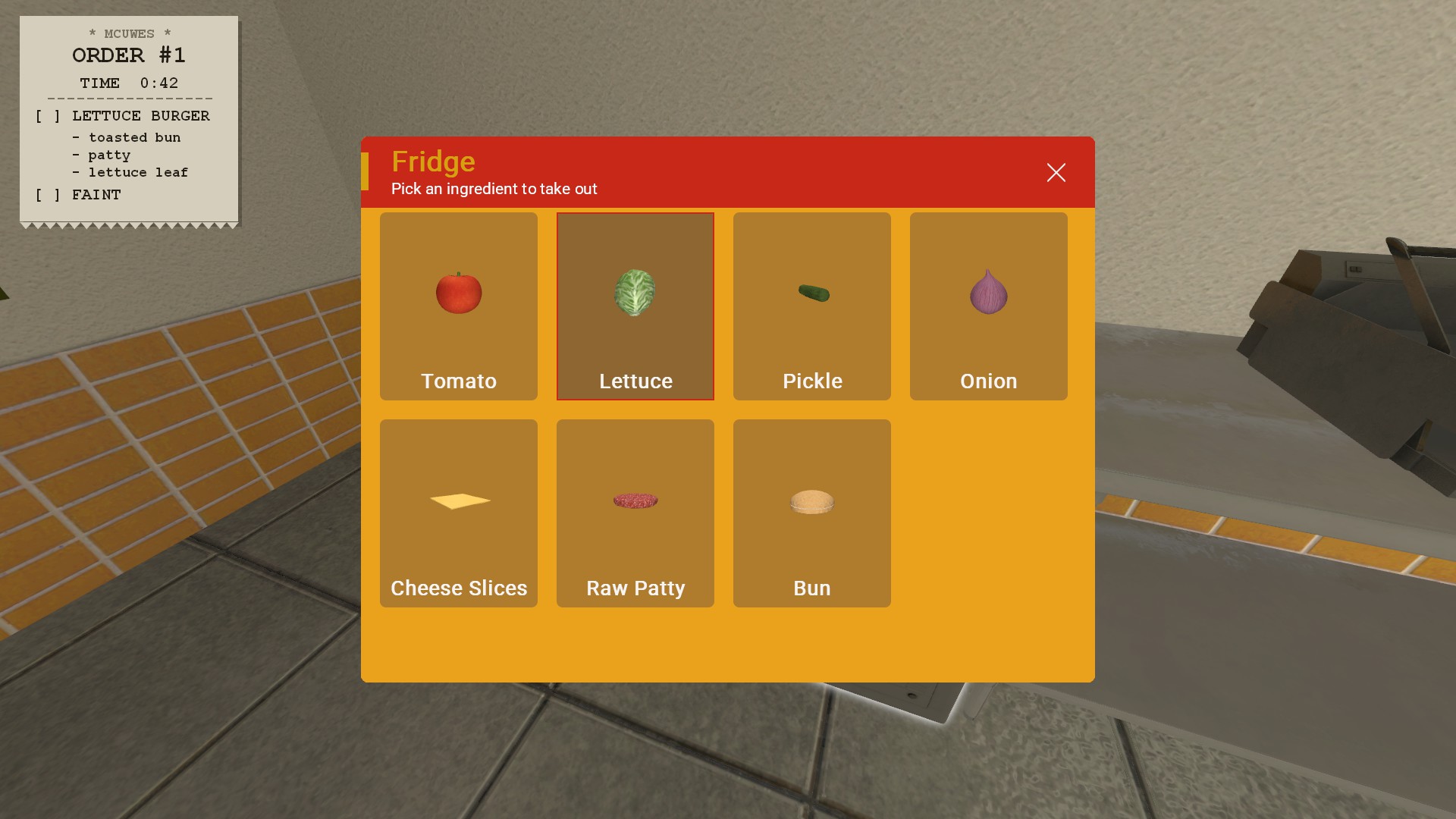 McUwes Fridge Menu