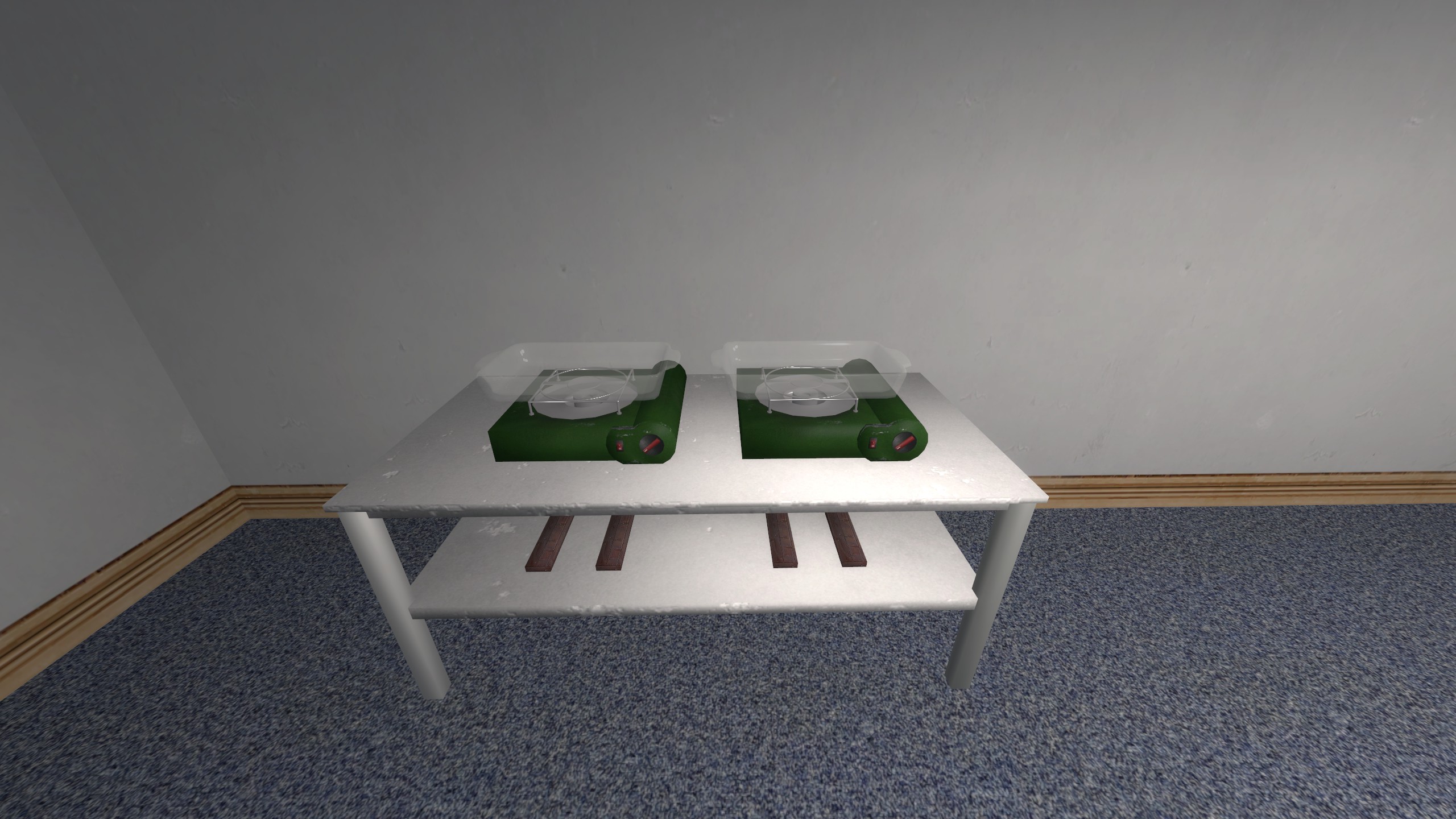 Chem Table (Pyrex Dishes)