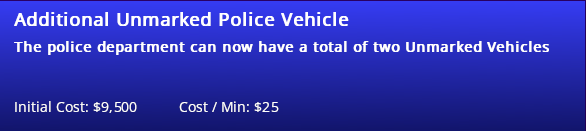 Additional Unmarked Police Vehicle