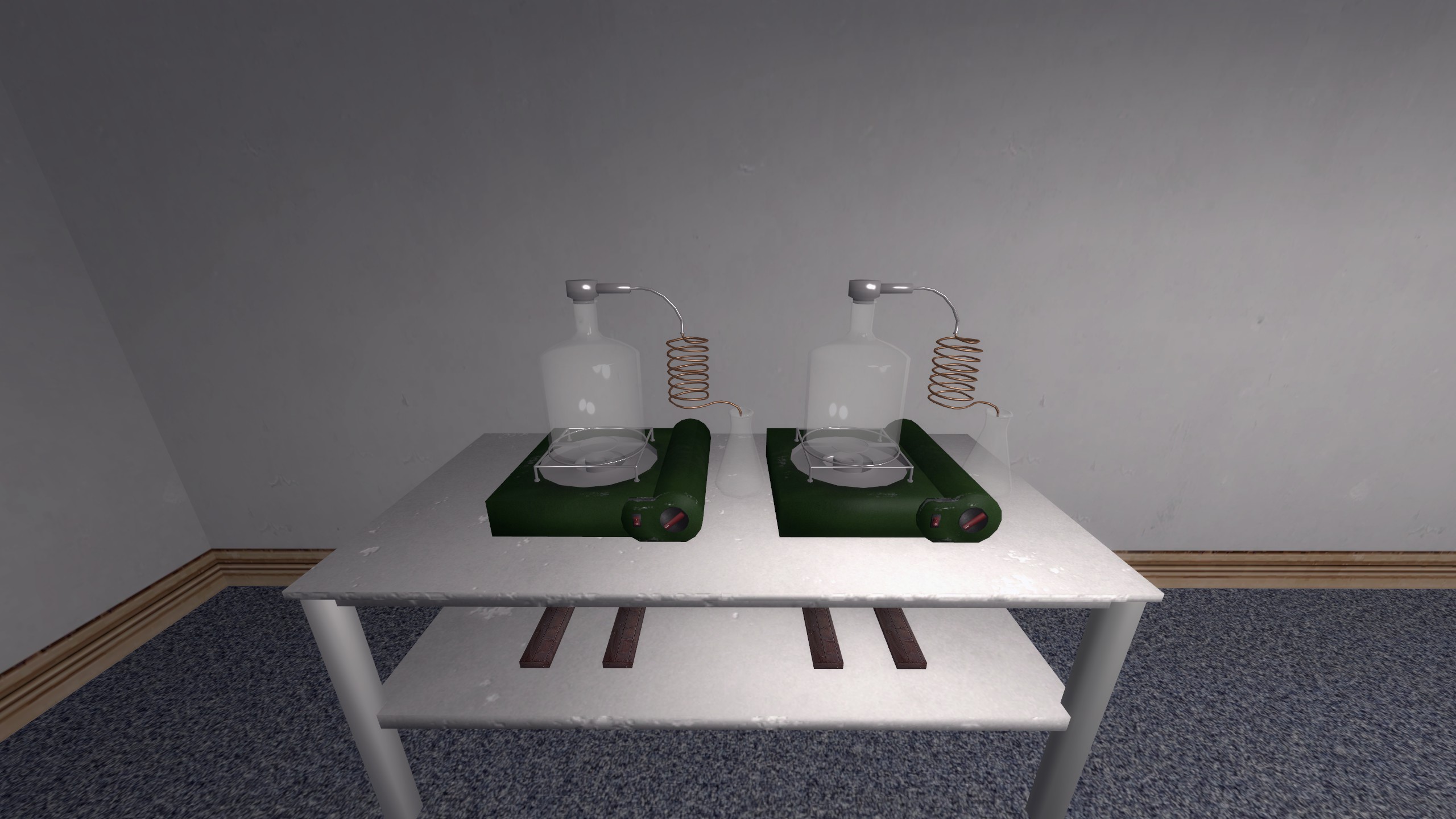 Chem Table (Pyrex Dishes)