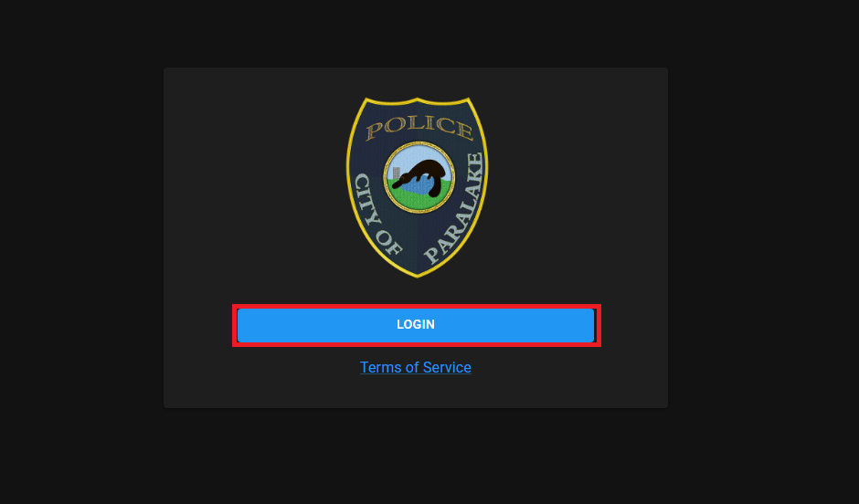 PLPD 2.0 Login Page