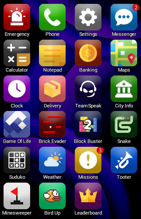 Smartphone home screen